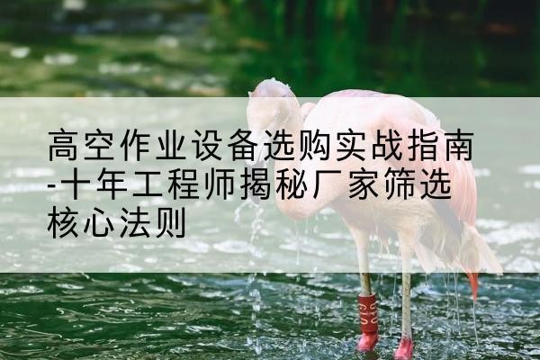 青冈剪叉式升降机厂家-高空作业设备选购实战指南-十年工程师揭秘厂家筛选核心法则