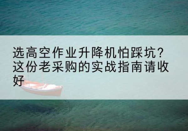 青冈高空作业升降机厂家推荐-选高空作业升降机怕踩坑？这份老采购的实战指南请收好